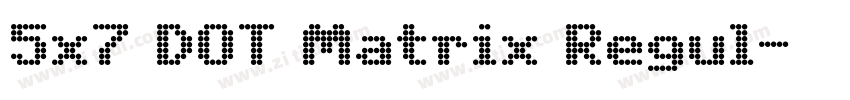 5x7 DOT Matrix Regul字体转换